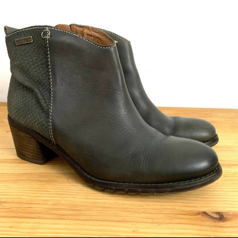 Pikolinos Gray Ankle Boots Women Size 39 US 8.5